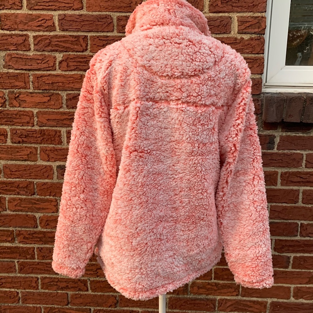 Pink soft teddy quarter zip woth pockets - Picture 2 of 3